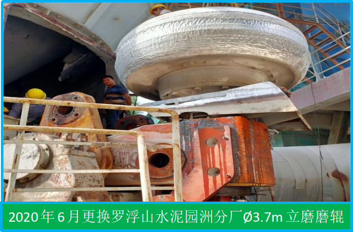 立磨磨辊更换（罗浮山水泥园洲分厂）
